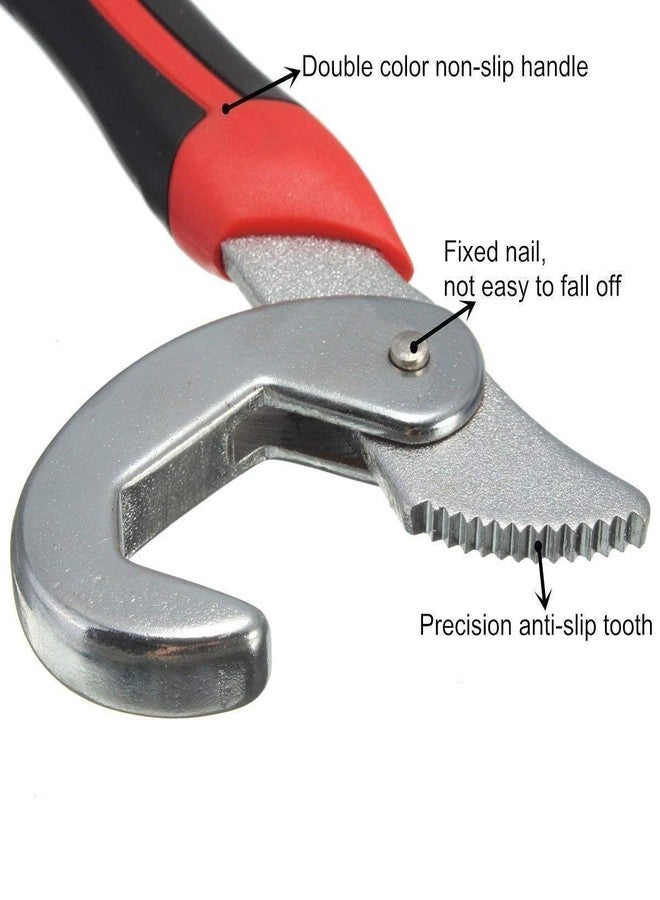 HETVIN Stainless Steel Socket Adjustable Universal Multi Function Wrench Spanner Set Tools Snap And Grip Open End Snap N Grip Tool Spanner 9Mm to 32 Mm Works (Set of 2 Piece) Open End and Hex - Image 5
